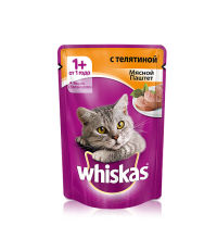 Whiskas для кошек паштет с телятиной 85 гр.